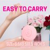 Adorable Pink Peri - Menstrual Period Cup Case Storage Bag | Rose Design + Silicon Material | Easy to carry, clean, and use | Metal Chain attached | Multi-use for any small items (White)