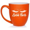 Daylor Lash Boss Makeup Lash Extension Artist Ceramic Coffee Mug Tea Cup Gift (16oz Orange)