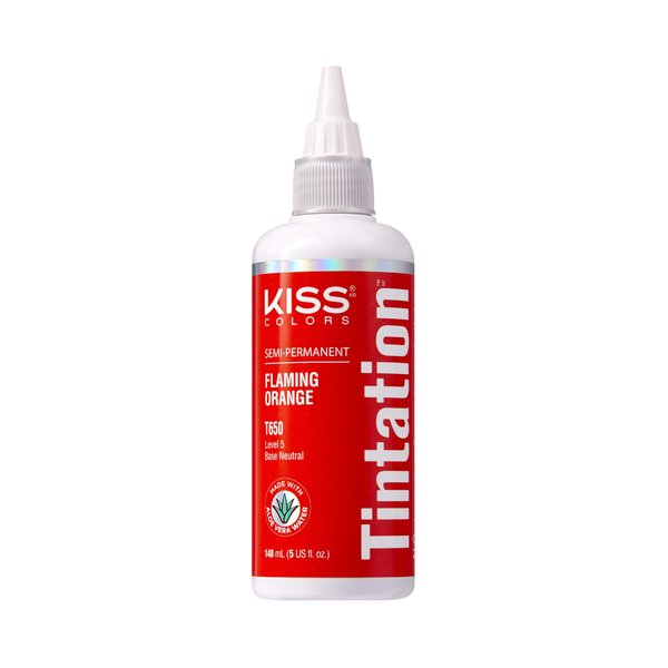 Kiss Tintation Semi-Permanent Hair Color Treatment 148 mL (5 US fl.oz) (Flaming Orange)