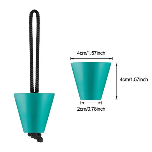 8 Pieces Kayak Scupper Plug Kit Silicone Scupper Plugs Drain Holes Stopper Bung with Lanyard (Green)