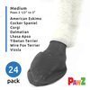 PawZ Rubber Dog Boots for Paws up to 3", 24 Total (2 Packs of 12) - All-Weather Dog Booties for Hot Pavement, Snow, Mud, and Rain - Waterproof, Anti Slip Dog Socks - Medium, Black