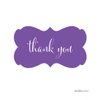 Andaz Press Fancy Frame Rectangular Label Stickers, Thank You, Purple, 36-Pack Wedding Decorations, Wedding Favors, Stickers for Packaging, Party Favor