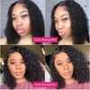 Wigs Human Hair Pre Plucked Lace Front Wigs for Black Women 180% Density Deep Curly Bob Wig Human Hair (4X4 Natural Black Color, 10 Inch)