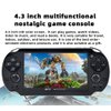 CZT Handheld Game Console 4.3 inch Double Joystick 8GB Build in 2200 Retro Game Video Game Console Arcade Multiple Emulator Mini Portable Game Player MP3/4 TV Out Gifts for Children/Men(Black)