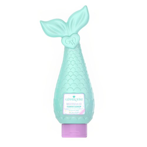 Glimmer Wish Mermaid Kids Conditioner Detangler, Paraben and Sulfate Free Conditioner, Gluten Free, Girls Shampoo and Conditioner Kids, Tropical Beach Mermaid Shampoo and Conditioner, 12 Fl Oz