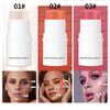 Cream Blush Stick for Cheeks, Waterproof Cream Makeup Blush Stick, Long-Lasting Multi-use Blush Makeup Stick, Natural-Looking, Lightweight Skin Tint Blush Makeup for All Skin