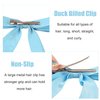 6PCS Ribbon Bows knot Hair Clips for Women Girls, Silky Satin Tassel Barrettes With Long Tail, Cute Ponytail Holder Hair Styling Accessories (6 colors,Blue)