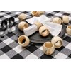 Alpha Living Home Spring Napkin Rings Set of 12, Wooden Serviette Holders, Round Serviette Rings Bulk for Party Decoration, Dinning Table, Family Gatherings - A Great Tabletop Décor - Natural