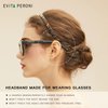 EVITA PERONI Hair Band Designed for Eyewear No Pressure, No Headache, Comfortable Headbands for Women Fashion Thin Headbands Non Slip, Head Bands for Women's Hair-Tortoise