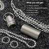 Small Pill Box Titanium Pill Fob Necklace Nitro Mini Waterproof Pill Holder Lightweight Survival Case Keychain Pill Case Necklace for Men & Women (TC10-Ti)