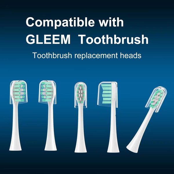 CILGEWH Replacement Toothbrush Heads for Gleem Electric Toothbrush，White 10 Pack