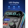 LENCENT FM Transmitter in-Car Adapter, Wireless Bluetooth 5.0 Radio Car Kit,Type-C PD + QC3.0 Fast USB Charger, Hands Free Calling, Mp3 Player Receiver Hi Fi Bass Support U Disk