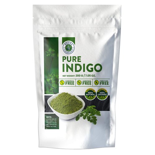 100% Pure Indigo Leaf Powder, Hair Dye, Indigo/Black, To Use With Henna Color | 200 Grams (7 Oz) Henna Cosmetics Cypri