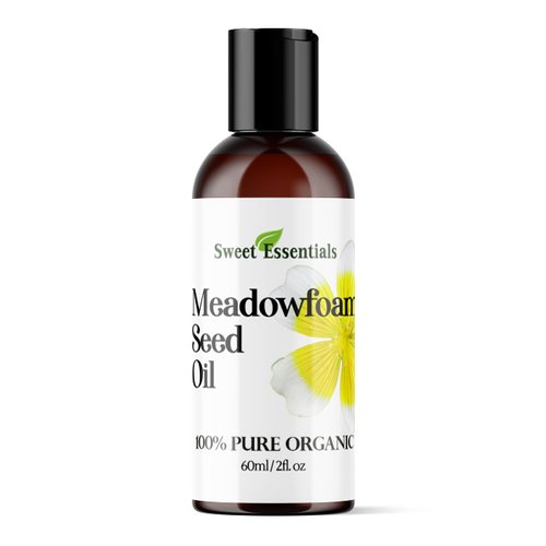 Sweet Essentials Premium Organic Meadowfoam Seed Oil, Imported From Canada, 2oz, 100% Pure, Cold Pressed - For Hair, Skin and Nails | Perfect Carrier Oil | Also Excellent For Mature Skin