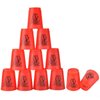 SEISSO Stack Cups, Stacking Cup Set Classic Speed Training Stack Game Toys for Boys Girls Kids Stacking Cups (12 Pack Red)