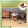 Toddmomy 2pcs Miniature Dollhouse Chair Leather Lazy Sofas Chairs Vintage Backrest Chair Mini Dollhouse Couch Doll Chair for Hamster Dollhouse Furniture Accessories
