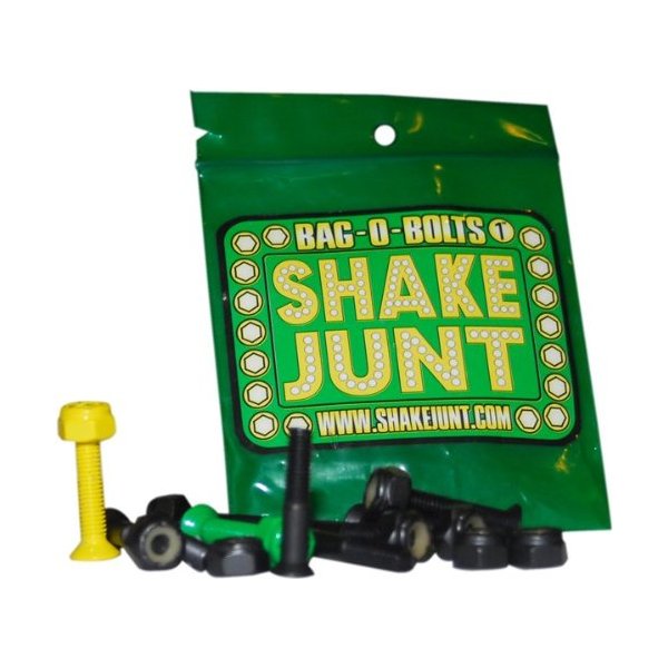 Shake Junt Bag O Bolts Black Green Yellow 1"(allen) 1set Skateboarding Hardware
