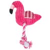 POPETPOP Dog Rope Toys, Cute Flamingo Dog Squeaky Teething Toys, Girl Dog Plush Toys, Pet Chew Rope Toys for Dog Cat Puppy Teeth Cleaning