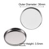 20 Pieces Empty Round Metal Tin Palette Pans Round Metal Pans Cosmetic Eyeshadow Pans for Eyeshadow Palette Magnetic Makeup Palette, 36mm Diameter 3.5mm Height