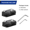 Ditch Light Brackets Hood Mount - 2PCS Universal LED Light Bar Mounting Brackets Hood Hinge Pillar Pod Fog Light Brackets Clamp M6 for Car Truck Off-Road Accessories No Drilling CNC Aluminum Black