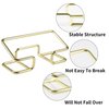 Desktop Business Card Holder, Metal Business Card Holder Display, Business Card Stands for Desk, 4 Pack, Gold