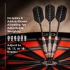 Viper Bobcat Adjustable Weight Soft Tip Darts with Storage/Travel Case: Nickel Silver Plated, Black Rings, 16-18 Grams