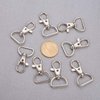 Swivel Clasp Swivel Snap Hooks Trigger Clips 1 Inch D Rings Metal Lobster Claw Clasps for Making Snap Tabs, Keychain Hardware, Purse Hardware, 40 Pcs