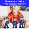 FUNERICA Toy Police Officer Set (3 Pcs) Detailed and Imaginative Little People Police Action Figures for Toddlers and Kids -Community Helpers Figurines Play Policeman Toys Play Figure Playsets