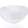 Blue Sky Organic Silver Rim White Bowls 10 Count - 16oz Disposable Elegant Plastic Dinnerware for Parties and Events