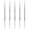 Wismee 5Pcs Makeup Spatula tool metal Set Professional Beauty Stainless Steel Cosmetics Mixer Long Metal Spatula Depotting Mixing Tool (#2)