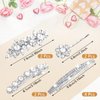 Janinka 10 Pieces Rhinestone Wedding Hair Clips Bridal Hair Pins Crystal Bobby Pins Silver Hairpin Barrette Leaf Flower Wedding Elegant Hair Accessories for Bride Women and Girls (Flower Style)