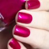 COSMOO Hot Pink Nail Polish, 12ml Quick Dry Nail Lacquer, Super Lustrous Nail Enamel Polish, Shimmer Iridescent Ultrachrome Nail Art Varnish, 0.41 fl oz