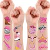 100PCS Disco Cowgirl Temporary Tattoos Stickers Themed Pink Western Horse Rodeo Birthday Party Supplies Favors Decorations Preppy Y2K Tattoo Sticker Gifts For Women Girls School Prizes Carnival