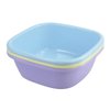 Jekiyo Colored Wash Basin, Small Plastic Dish Tubs, 8 Quart / 3 Packs