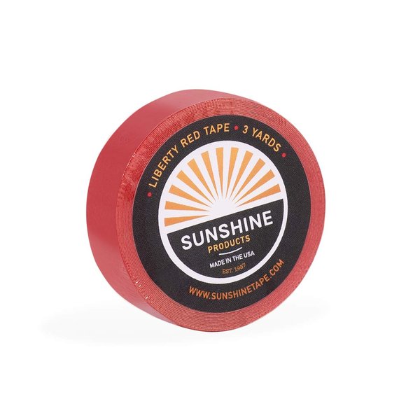 Sunshine Tape - Liberty Red Liner Wig Adhesive Tape Roll - 1/2" x 3 YDS - Double Sided, Medical Grade - Toupee and Wig Tape