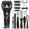Electric Foot Callus Remover,Pedicure Tools for Feet Foot Care Kit,Callus Remover for Feet with 3Roller Heads,2Speed,Battery Display Pedicure Kit for Remove Cracked Heels Calluses&Hard Skin
