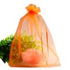 UHANGETH 100 Pcs 6x9 Inch Drawstring Organza Gift Bags Jewelry Party Wedding Favor Candy Christmas Pouches (Orange)