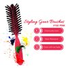 Styling Gear Detangling Hair Brush Nylon Bristles 7 Row Teasing Womens Brush For Thick Hair Small Travel Hairbrush Brush For Hair 2 Pcs. (Pink)