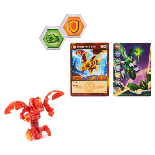 Bakugan Evolutions 2022 Pyrus Dragonoid Evo 2-inch Core Collectible Figure and Trading Cards