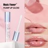 Music Flower Lip Plumper, Softer and Fuller Lips, Moisturizing Lip Care with Clear Gloss Formula