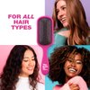 The Knot Dr. hair brush by Conair - Detangling hair brush - Ideal for all hair types - Removes Knots and Tangles in wet or dry Hair - Pink