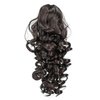 SWACC 12-Inch Short Screw Curls Claw Clip Ponytail Extensions Synthetic Clip in Drawstring Curly Ponytail Hairpiece Jaw Clip Hair Extension (Natural Color Close to Black-2#)