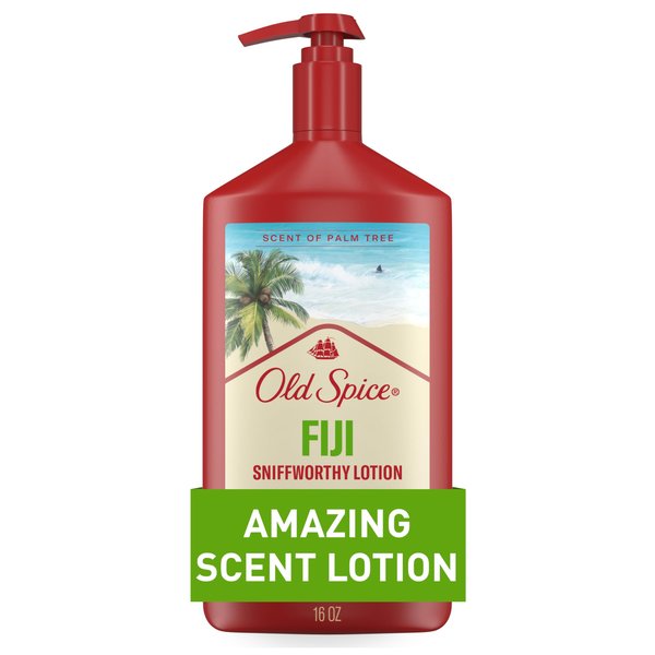 Old Spice Hand and Body Lotion for all skin types, 24/7 Lightweight Moisturization with Amazing Scent, Fiji Scent of Palm Trees, Instant Absorption, 16oz