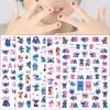 6 Sheets Cute Nail Art Stickers Nail Decals 3D Self-Adhesive Cute Nail Stickers Design Cartoon Nail Decals Kawaii Anime Nail Stickers Cute Nail Art Charm for Women Girls Nail Decoration