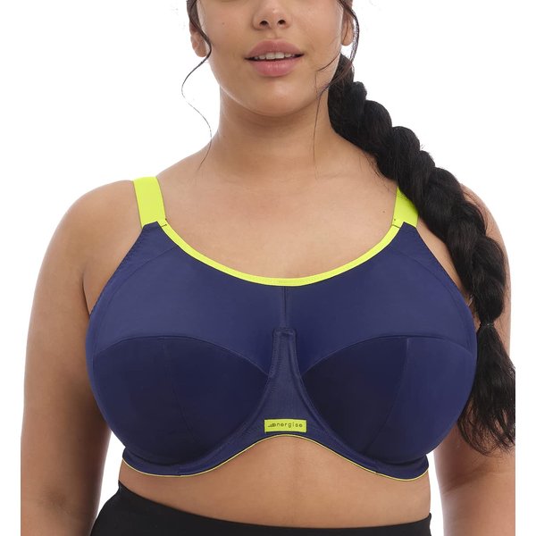 Elomi womens Plus-size Energise Underwire Sports Bra, Navy, 38GG US