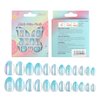 Kawyehu Kids Press on Nails Short Almond Children Fake Nails Artificial Nail Tips Adhesive Full Cover Short False Fingernails for Girls Kids Nail Decoration (Shine Ocean Party)