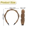 VOCOSTE Braided Headbands for Women, Head Bands for Women's Hair Non-slip, Hairhoop Weaving Shape Accessories, Brown