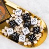48 Pieces MTG Dice Counters Token Magic The Gathering Dice Set Creature Stats Buff Cube D6 Dice for MTG Card Card Games Accessory(Black, White)