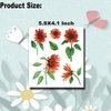 Tazimi 3D Flower Temporary Tattoos For Women Girls, 12 Sheets Waterproof Sunflowers Rose Leaf Floral Tattoos for Adult Women Face Body Art