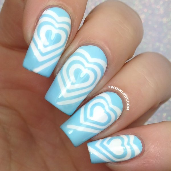 Premium Nail Vinyls - No Rip Handmade Nail Art Stickers, Self-Adhesive Nail Tips Guides for DIY Decoration Stencil Tools (Heart Cyclone Vinyls)